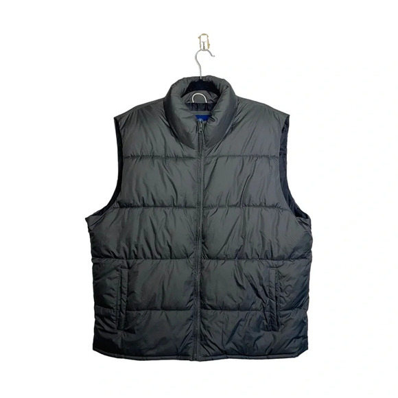 Old Navy Frost Free Stainless Dark Gray Collared Puffer Vest Xlarge Men’s - Picture 10 of 10